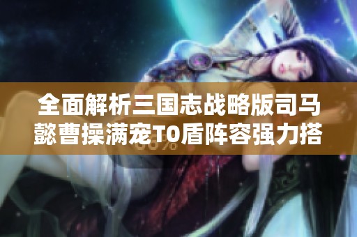 全面解析三国志战略版司马懿曹操满宠T0盾阵容强力搭配