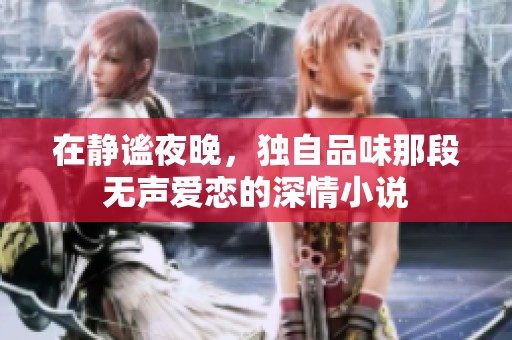 在静谧夜晚，独自品味那段无声爱恋的深情小说