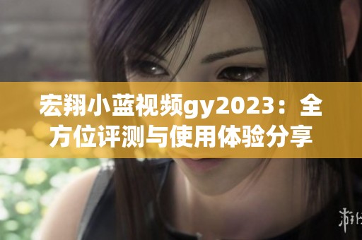 宏翔小蓝视频gy2023：全方位评测与使用体验分享